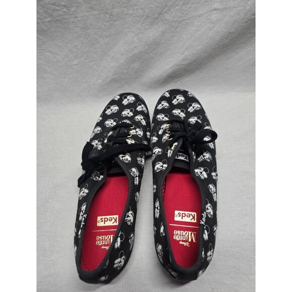Keds Disney Minnie Mouse Print Canvas Sneaker Shoe Black Red Womens Size 8.5 - Picture 7 of 9